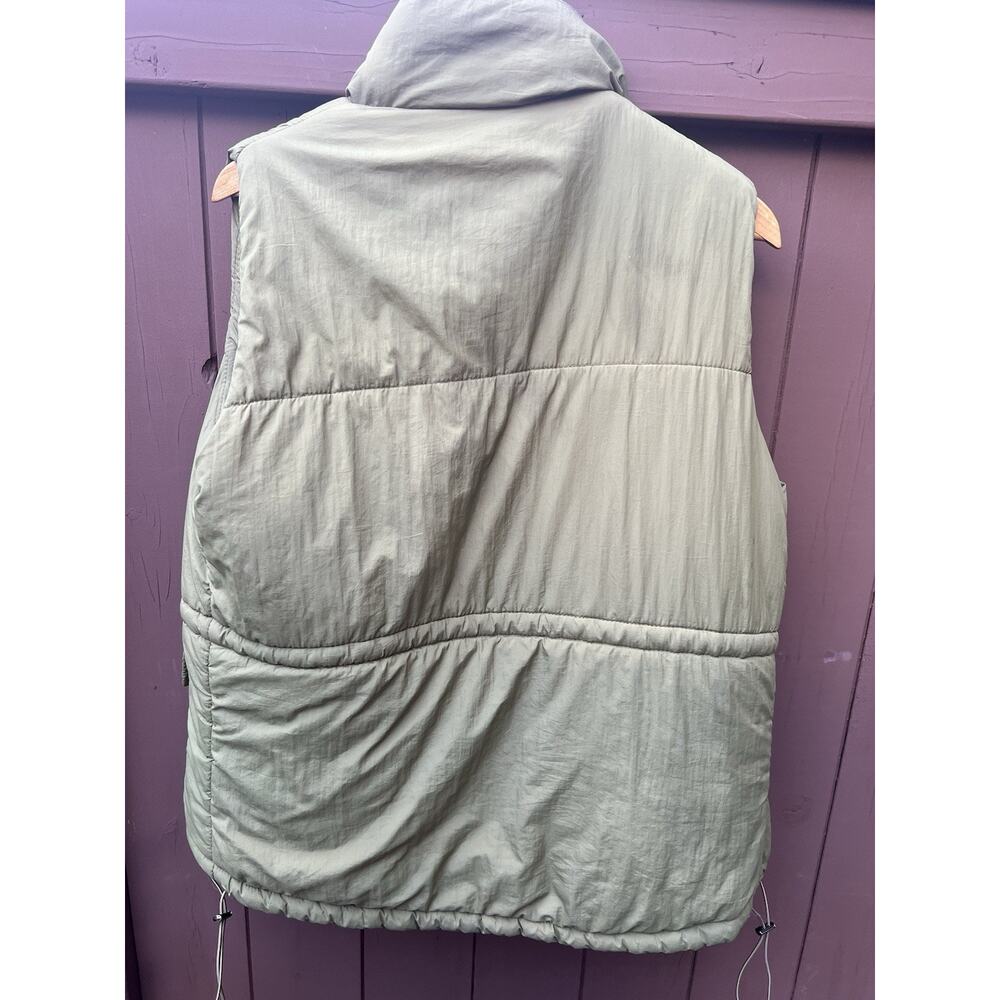 DKNY Active Hooded Vest Women Size Smalk in Full-Zip Washed Olive Green - Picture 8 of 9